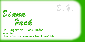 diana hack business card