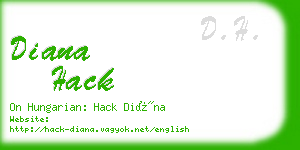 diana hack business card